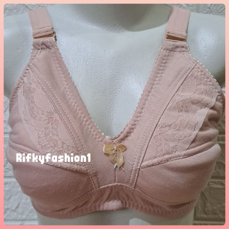 ( TERLARIS ) BH CUP BESAR TALI LEBAR//BRA CUP BRUKAT HITAM KREM