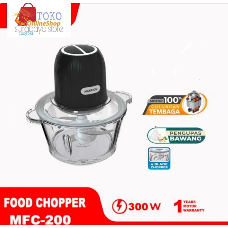 food chopper 2 liter pengubas bawang MASPION MFC200GL