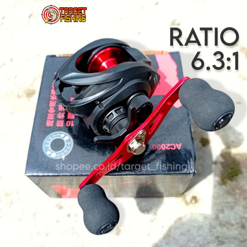 Reel BC AC2000 Ratio 6.3:1 - Cocok untuk Muara &amp; Gabusan Reel Baitcasting Murah Spartacus