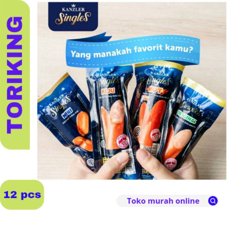 SOSIS KANZLER SINGLES - ORI/KEJU/HOT (1Box isi 12pcs)