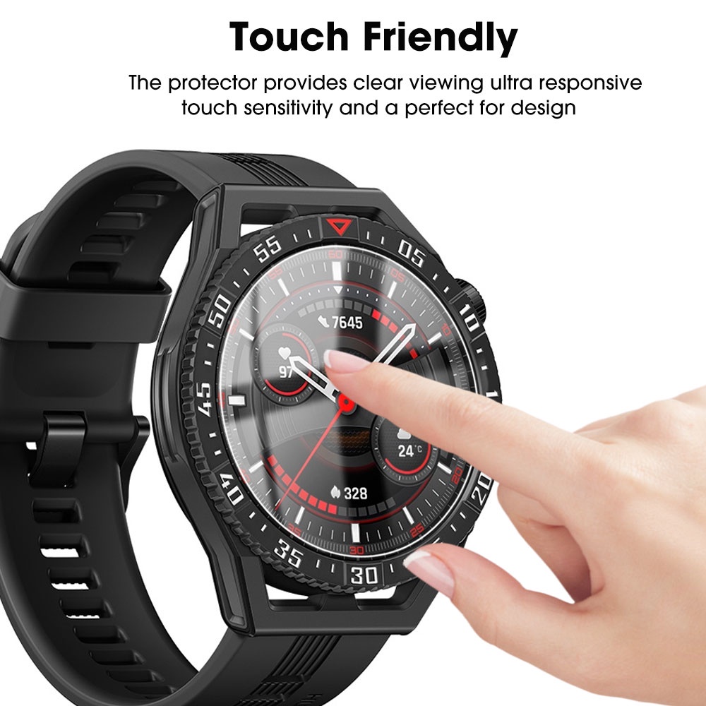 Paket 1Pc Untuk Huawei Watch GT3 SE Pelindung Layar HD Bening Tempered Glass Smart Watch Watch Protector Film Pelindung Cakupan Penuh Film Transparan Anti Gores