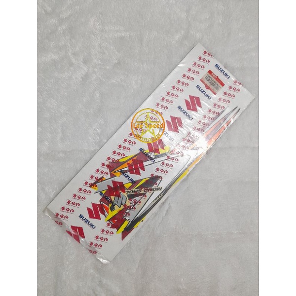 Striping stiker satria 2t 2 tak hiu lscm merah hitam original sgp nos