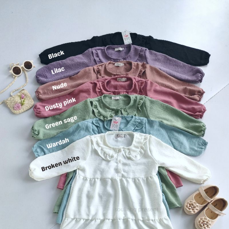 Soulleha Tunik Anak Fiza Crinkle Airflow Premium 2-11Tahun