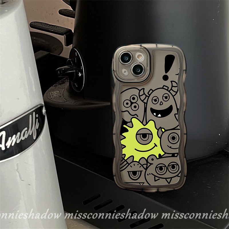 Casing Monster Kecil Lucu Untuk Samsung A13 A04s A12 A32 A04 A50s A50 A21s A23 A52 A04E A33 A03s A31 A53 A11 A30s A22 A52s A51 A02s M32 A20 Kartun Wavy Edge Soft Case