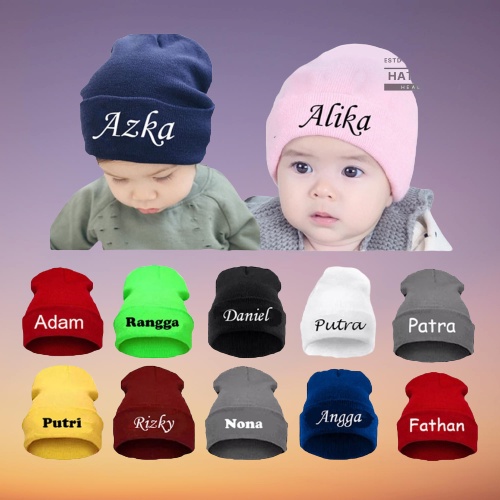 Kupluk Custom Bordir Anak Gratis Nama Desain Suka Suka