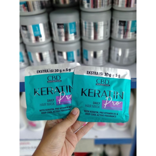 ✿ELYSABETHME✿ CBD hair treatment keratin hair mask sachet masker rambut menghaluskan dan mengkilaukan lembut