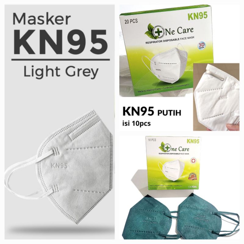 MASKER KN95 ONE CARE GREY ABU 5PLY ISI 10PCS MASKER KN95 ONECARE