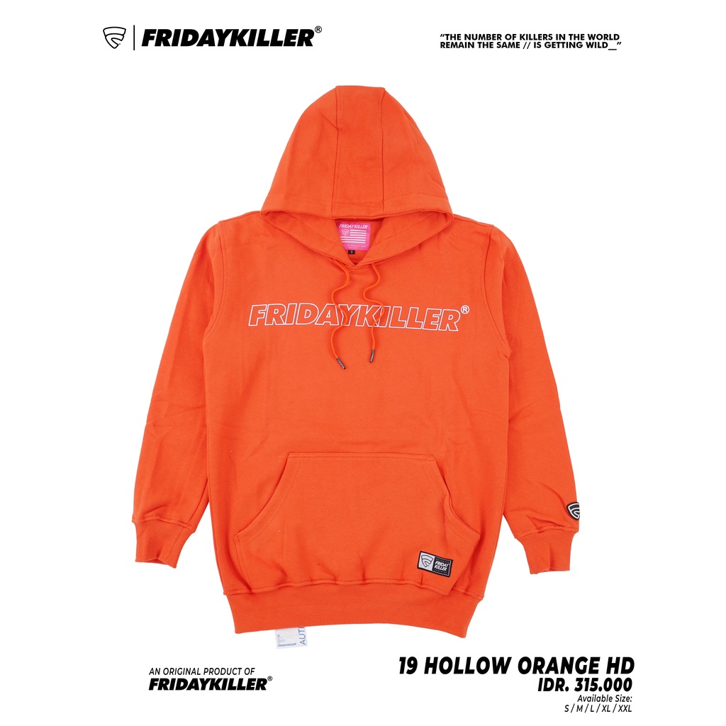 JACKET HOODIE FRIDAY KILLER | 19 HOLLOW ORANGE HOODIE