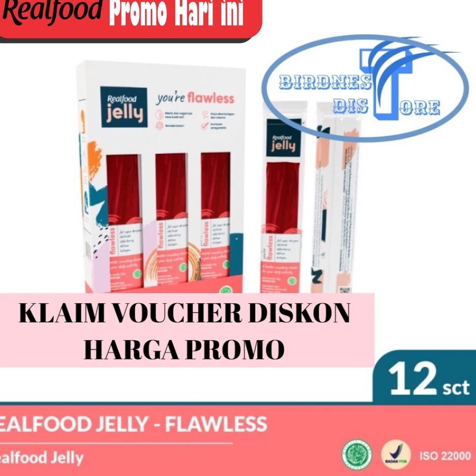 

✿ Realfood Flawless Jelly dengan Birdnest With Kolagen isi 12 Pcs ◌