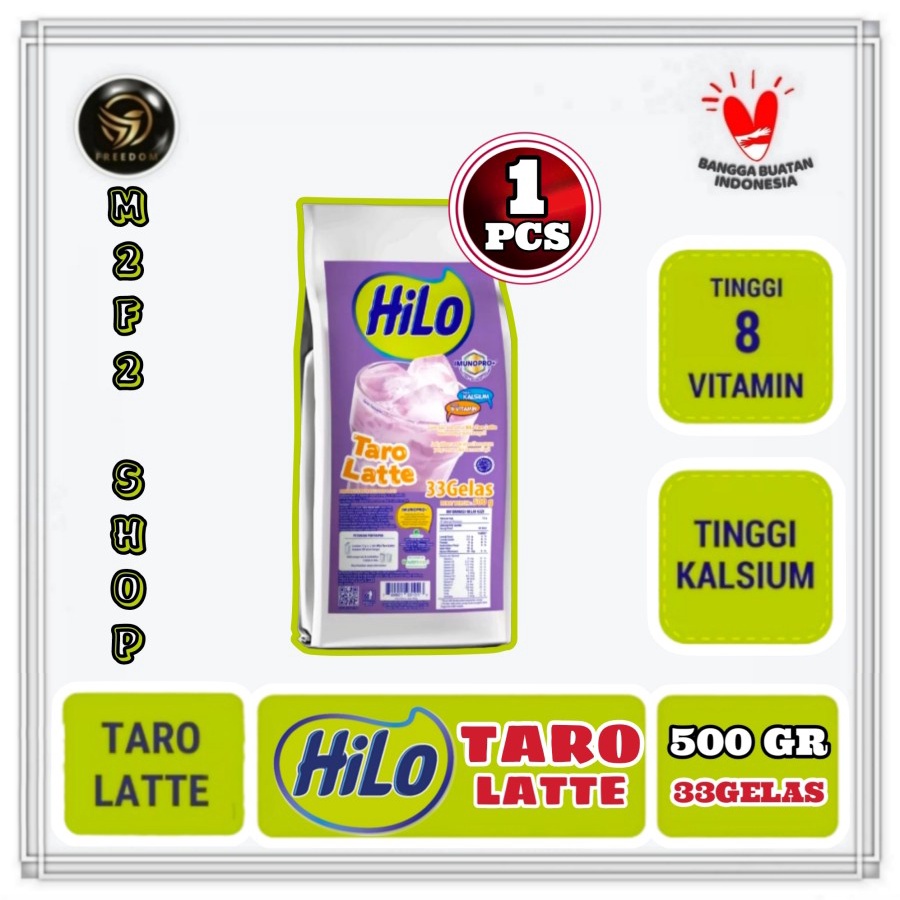 

HiLo Rasa Taro Latte Minuman Bubuk Refill - 500 gr (Kemasan Karton)