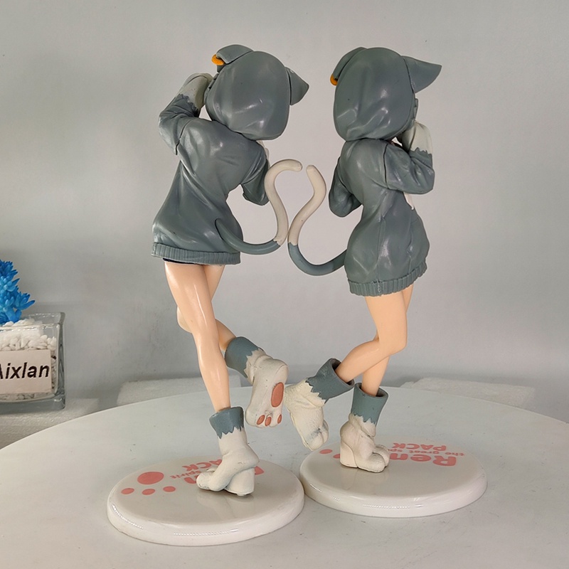 Ready Stocks Re Life In A Different World From Zero Gambar Anime Rem Ram Emilia Mainan Model Jas Kucing Abu Lucu