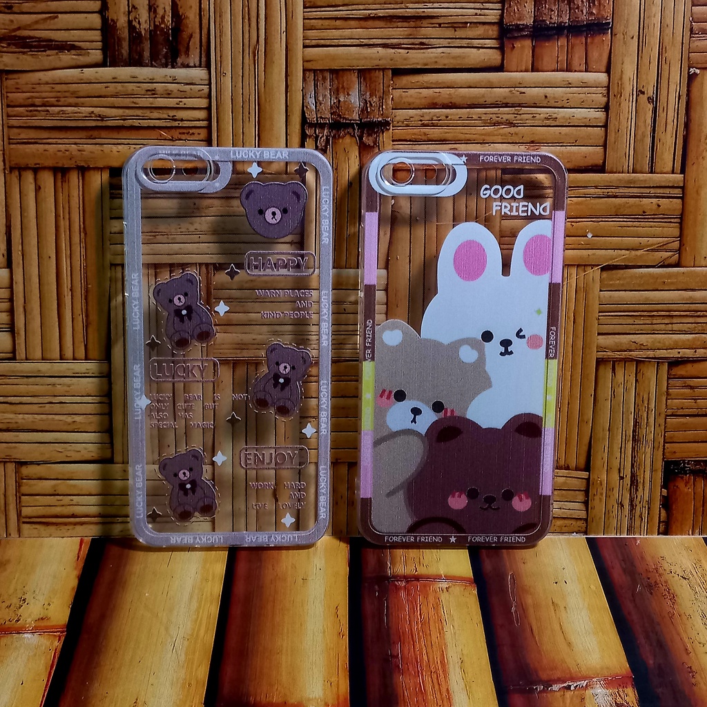 Case Vivo 1601 1602 1612 1713 Softcase Gambar Kartun Bear Vivo V5 V5s Y67