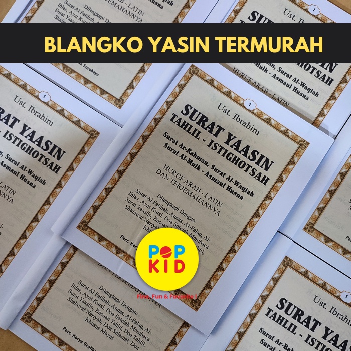 GROSIR BLANGKO YASIN TANPA COVER 128 HALAMAN - TERLARIS