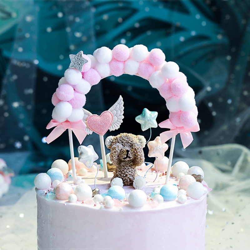 Topper Kue Bentuk Lengkungan Bola Untuk Dekorasi Pesta Ulang Tahun Baby Shower Pernikahan