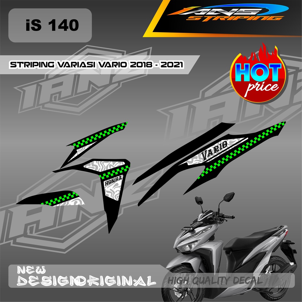 DECAL VARIO STRIPING  125 /150 KONSEP RETRO BERBAHAN HOLOGRAM / NON HOLOGRAM SUDAH MENGGUNAKAN LAMINASI IS140