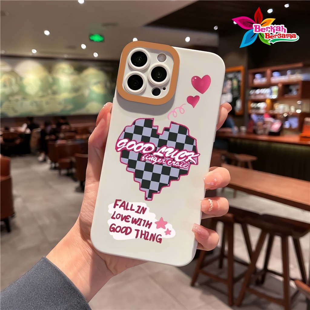 SS138 SOFTCASE COUPLE SMILE CATUR LOVE FOR IPHONE 7+ 8+ 7 8 6+ X XS 11 12 13 14 PRO MAX BB7664