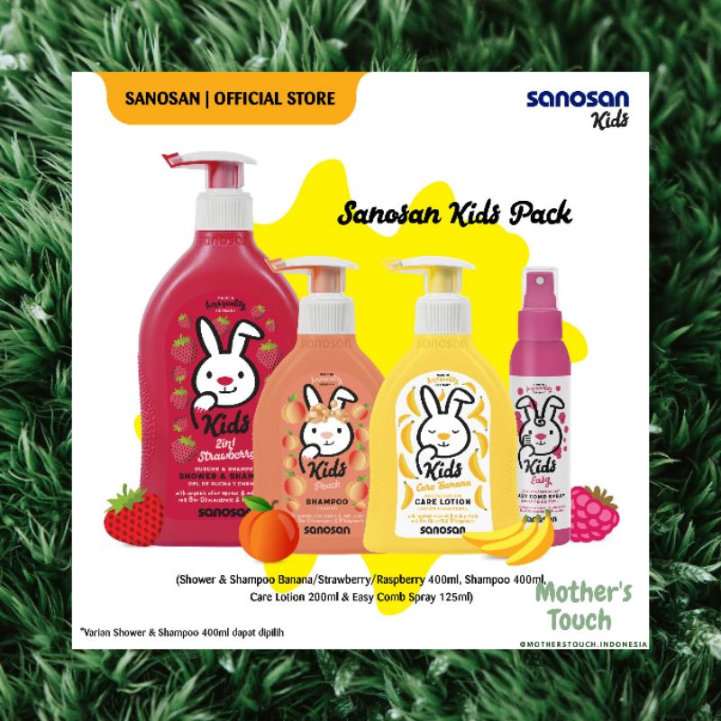 Sanosan Kids Shower &amp; Shampoo Sabun Mandi Anak Shampo Anak 2 in 1 Sanosan Kids Easy Comb Vitamin Rambut Anak Skincare Anak 125ml / 200ml / 400ml