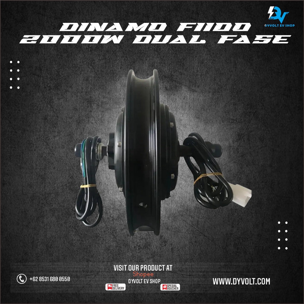Motor Hub Bldc 2000watt Dual fase