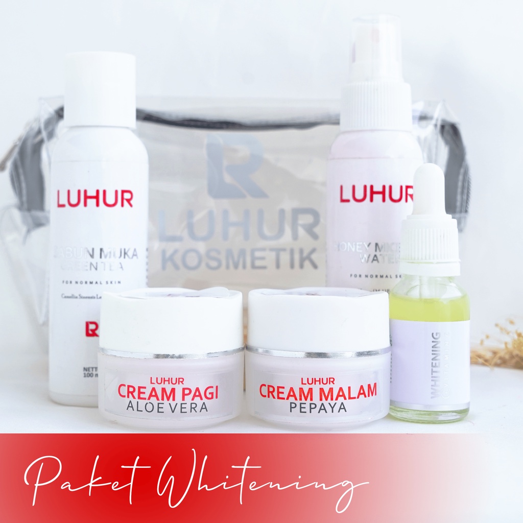 Paket Whitening Luhur SkSkincare Perawatan Kulit Pencerah Skincare Kulit Kering Kusam Perawatan Pemu