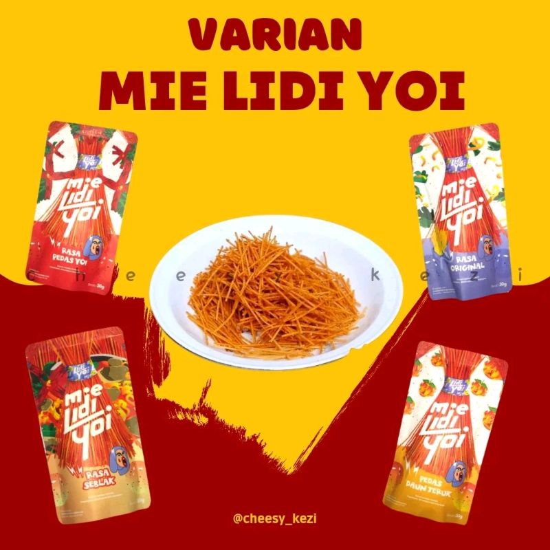 

Mie Lidi Yoi | 50gr | Camilan Viral