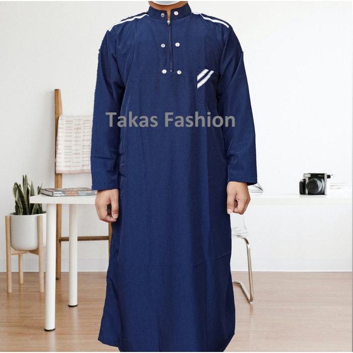 Juba Pria GROSIR jubah ARAB pria dewasa / GROSIR gamis pria ukuran M,L,XL,XXL - navy, S Best Seller 