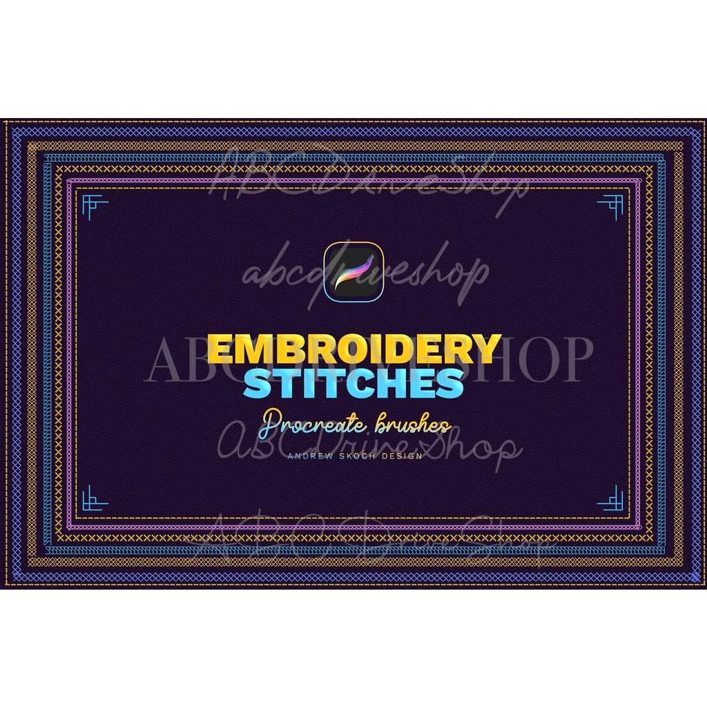 Procreate Brush - Embroidery Stitches Procreate Brush