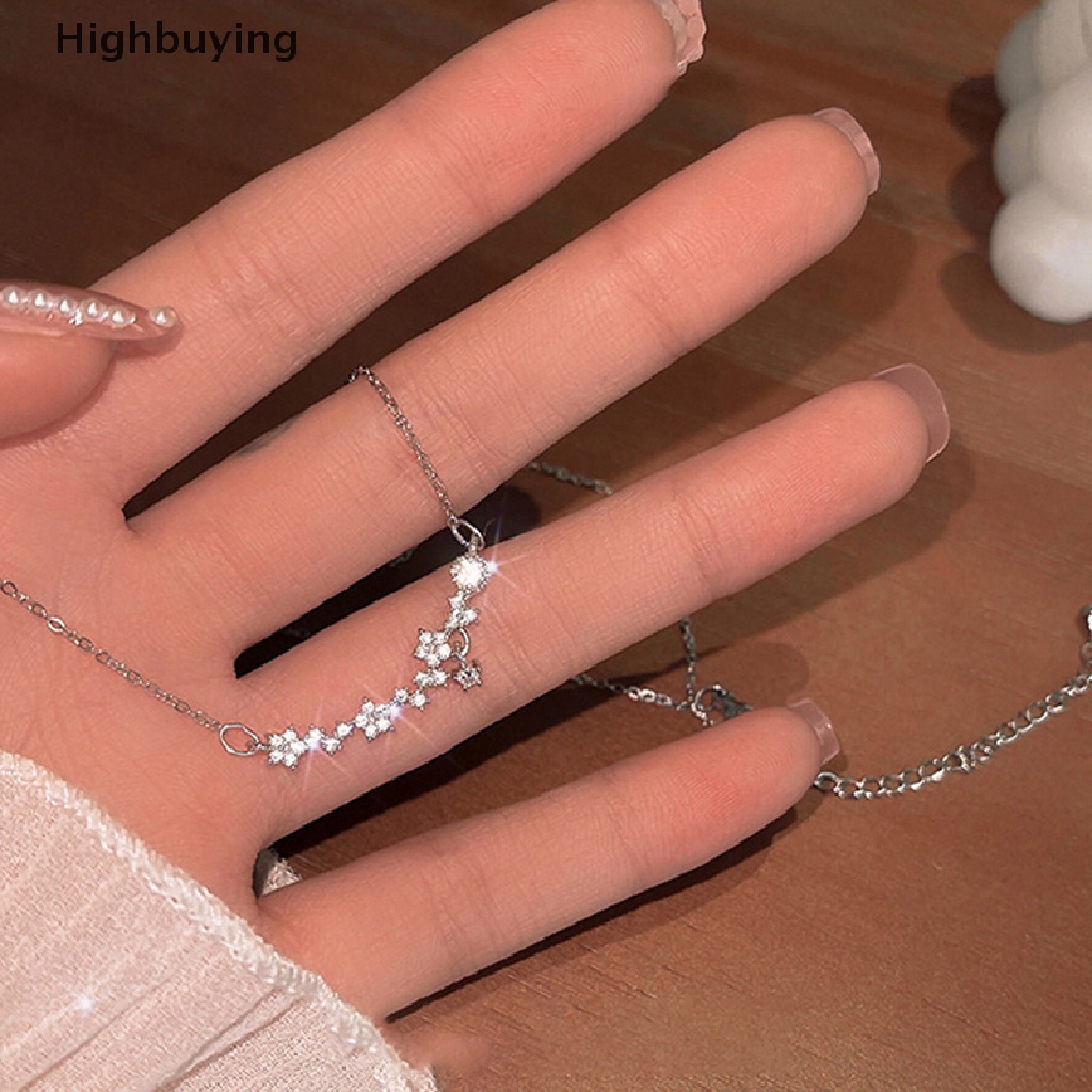 Hbid Exquisite Star Zircon Metal Necklace Women Charm Sweet Lovely Light Clavicle Chain Necklace Girls Party Jewelry Gift Glory