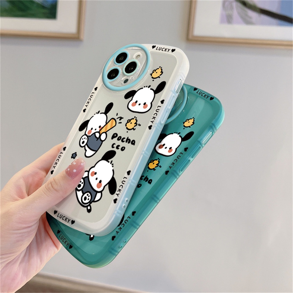 Fashion Case Kompatibel Untuk Iphone11 Pro MAX iPhone14 iPhone13 iPhone XR XS MAX iPhone6 6S 7 8 Plus Lensa Bulat Lucu Pacha Anjing Lembut Silikon Bening Case BY