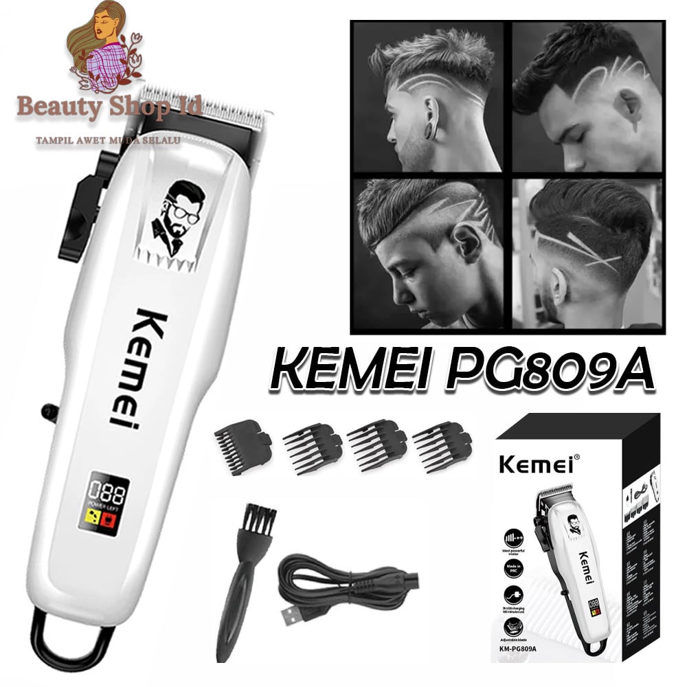 Beauty Jaya - Hair Clipper Kemei KM-809A Alat Mesin Cukur Rambut/alat potong rambut