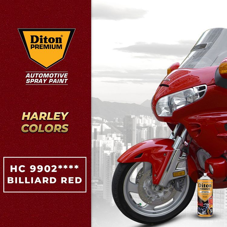 DITON PREMIUM Harley Colors Pilok Pilox Cat Semprot - BILLIARD RED HC 9902**** (400cc)