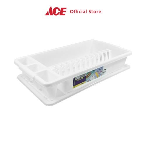 Terlaris Ace - Krischef Rak Piring Plastik - Putih