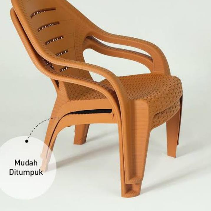 ✫ KURSI SANTAI OL 509 || KURSI PLASTIK ANYAMAN ROTAN ❈