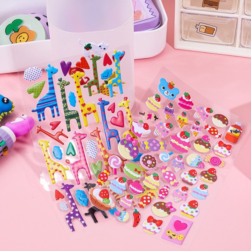 BRGUNIK STICKER 3D STIKER ANAK TIMBUL PREMIUM, PUFFY STICKER MURAH, GOODIE BAG S057