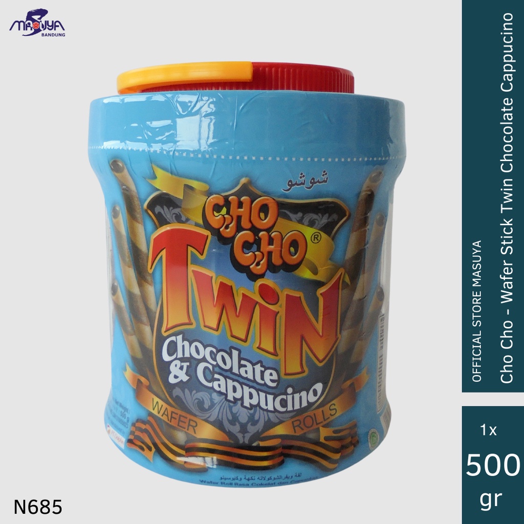 

Cho Cho Wafer Stick Twin Chocolate Cappucino Jar 500 gr