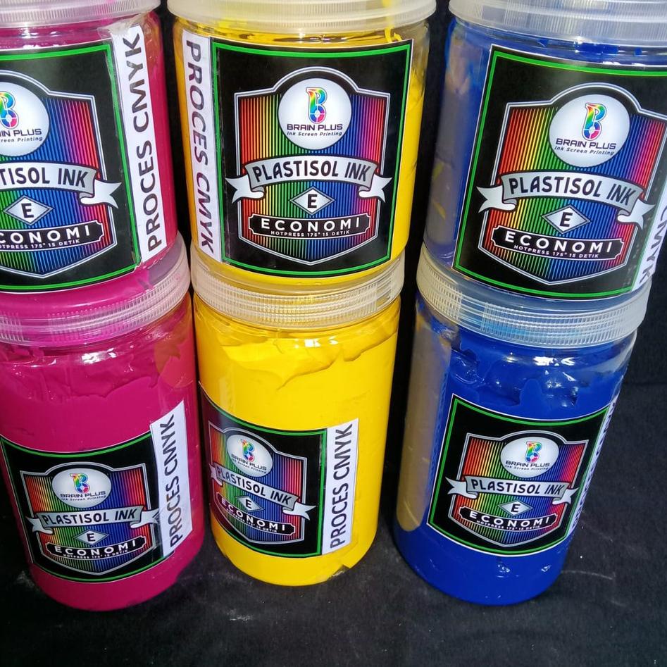 Ready Stok Tinta Sablon Plastisol PROCES CMYK 500 gr