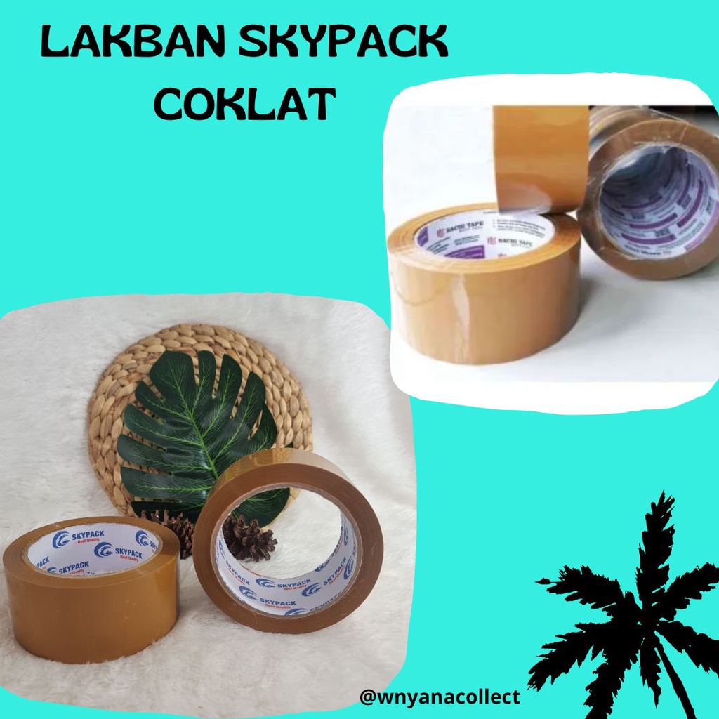 

✨ wnyanacollect✨ Lakban Skypack / Solasi Skypack / Lakban Coklat / Solasi Coklat / Lakban Fragile 50 Yard / Solasi Fragile / Alat Perekat / Tape / Daya rekat Daimaru / Nachi