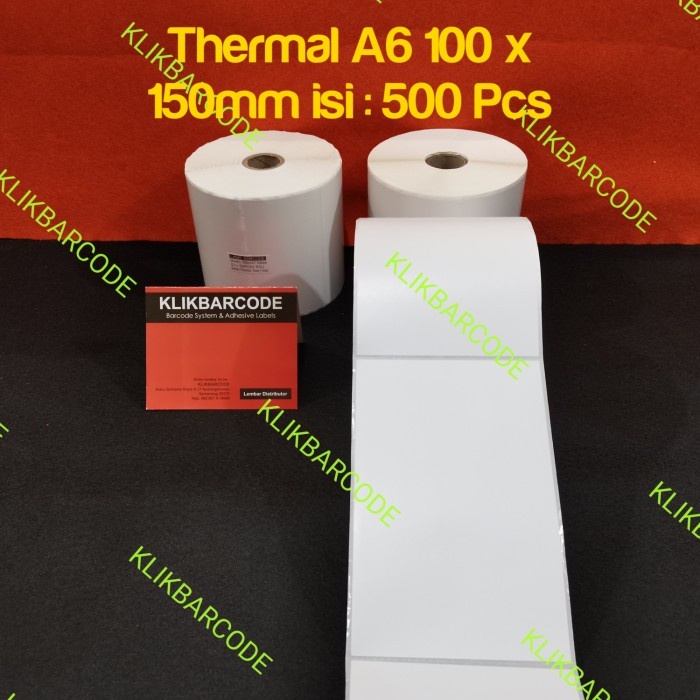 

MURAH 500pcs LABEL BARCODE 100 X 150 mm KERTAS STICKER THERMAL 100x150 RESI MURAH