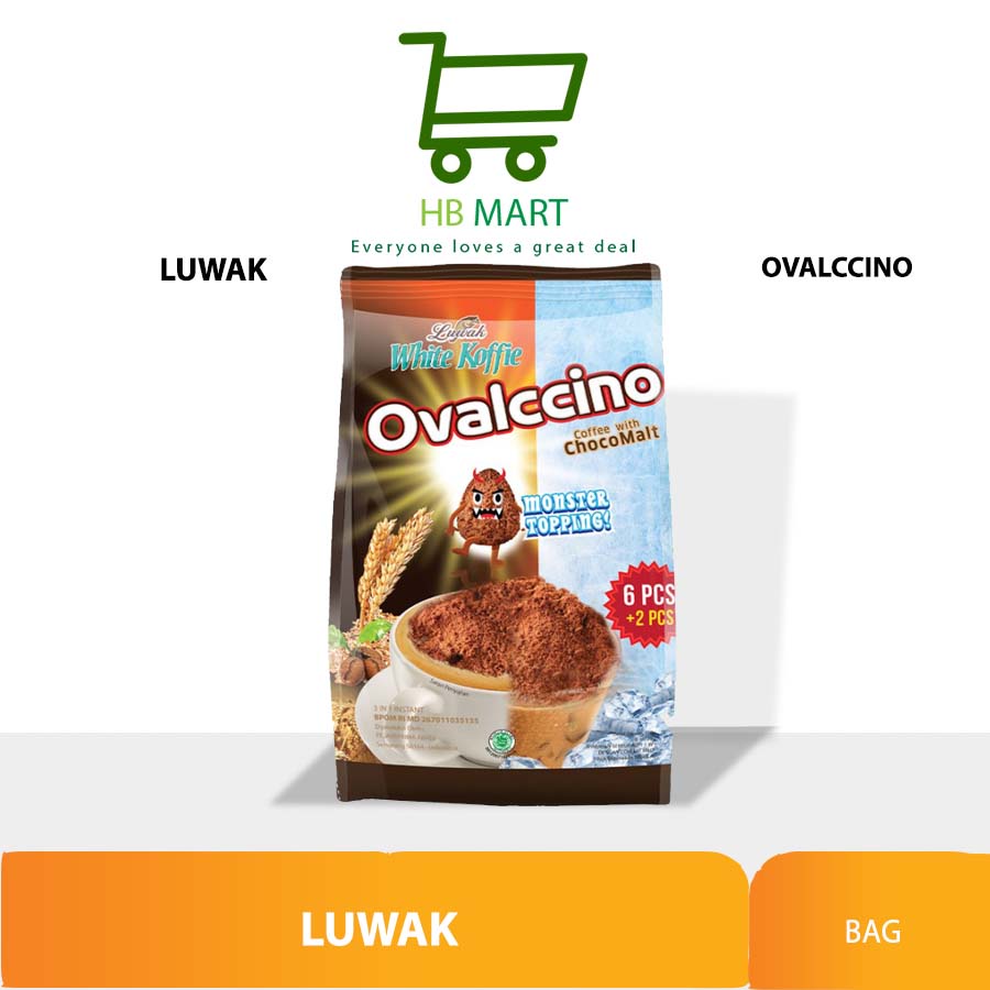 

Kopi Luwak White Koffie Ovalcino Bag 6+2x25gr