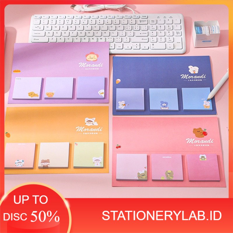 

LAB B105 | STICKY NOTE SET MORANDI | 1 SET 3 MODEL | BOOKMARKS CUTE | MEMO LUCU MURAH