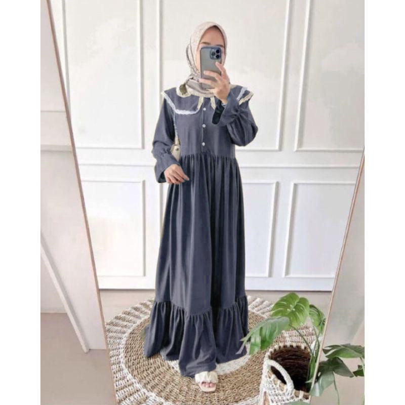 Elfana Gamis Maxy Renda Wanita