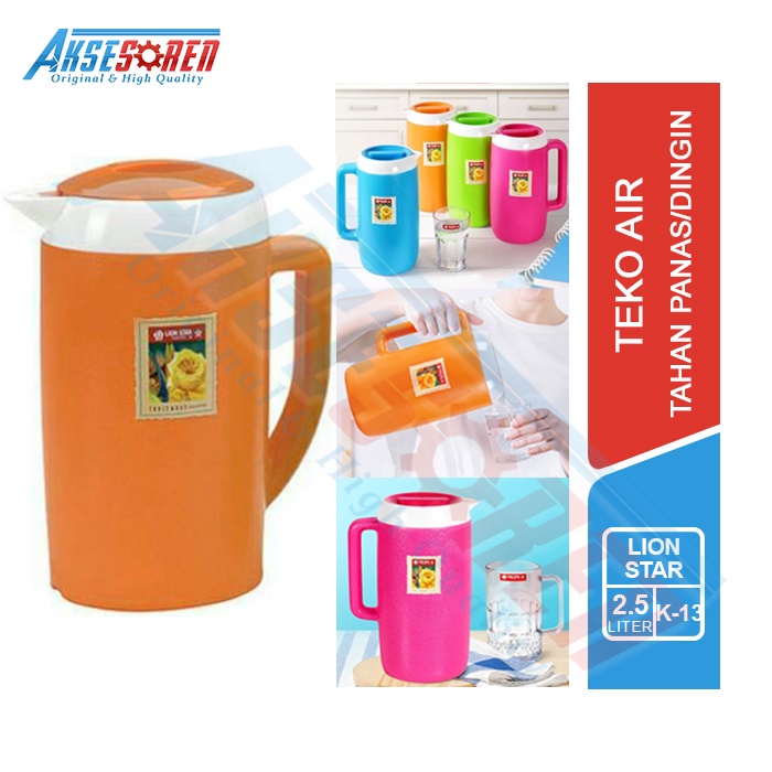Thermo Water Jug Lion Star [2.5 L] / Teko Termos Tempat Air Minum Tahan Panas Dingin / Teko Air Lion