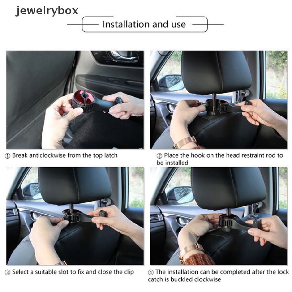 [jewelrybox] Pengait Headrest Mobil 2in1 Untuk Butik Hook Handphone Mobil Belakang Multi Fungsi