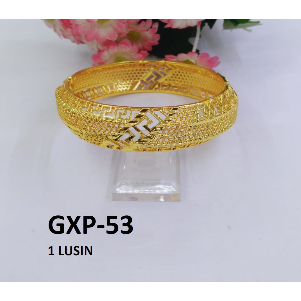 GELANG XP LINGKAR EMAS GOLD POLOS TEKSTUR UKIR VER TERMURAH / DUNIA GELANG TERBARU