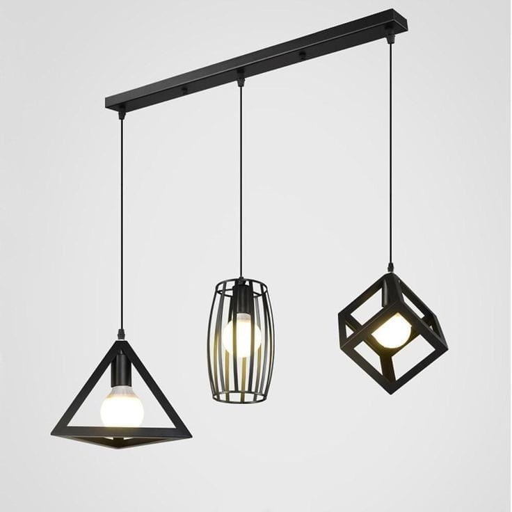 Cahaya Lampu Hias Gantung Minimalis Modern Plafon Ruang Tamu Teras Cafe Kap Diamond Vintage Outdoor 