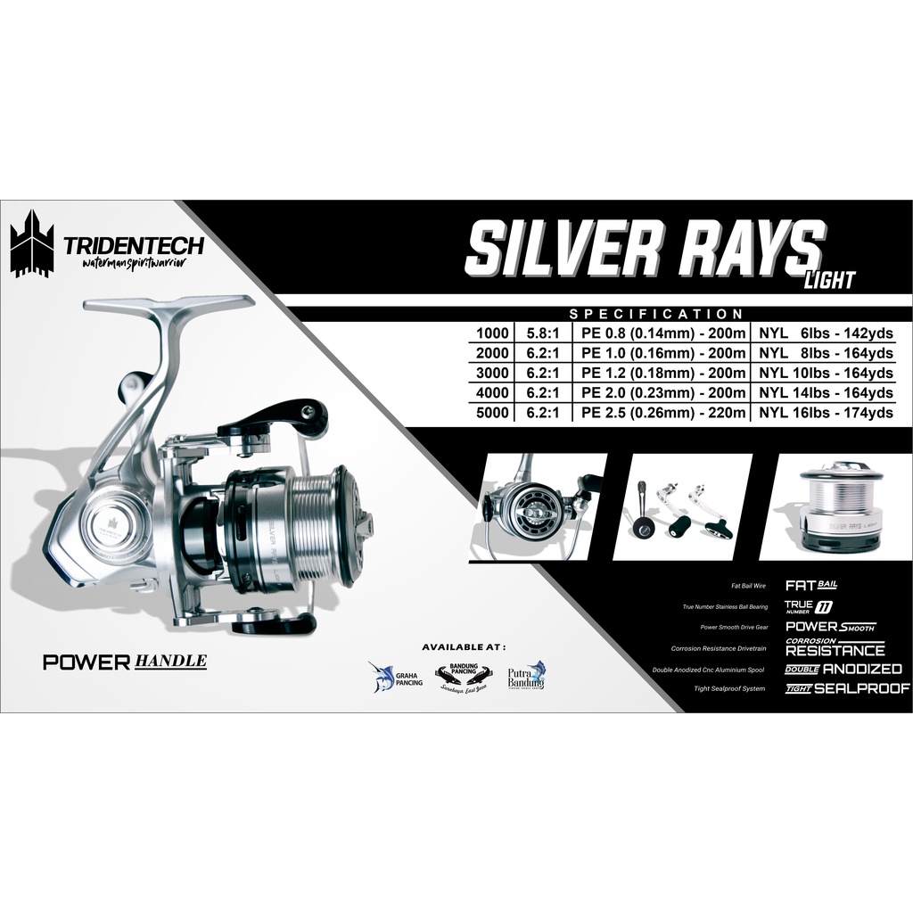 REEL TRIDENTECH SILVER RAYS LIGHT 2021