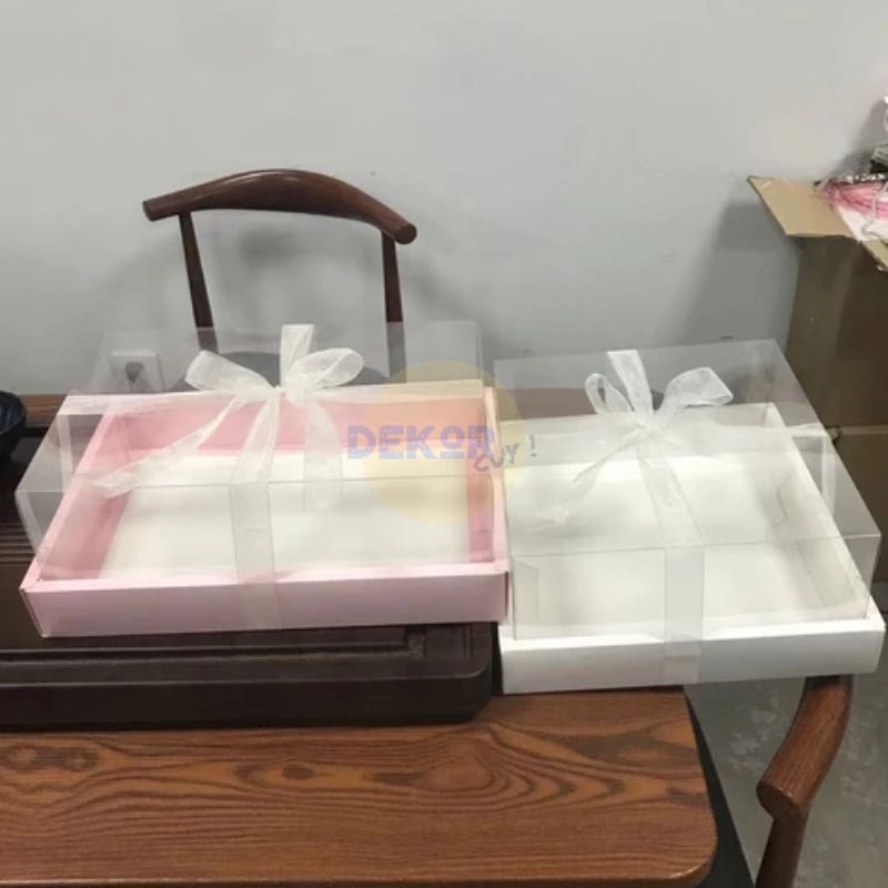 Jlterang Box Kue Minimalis Mika Kue Ulang Tahun Cake Box Mika Kek Packaging Kue Hampers Dus Kue Box