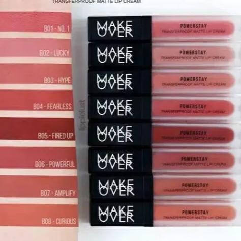✶ MakeOver Powerstay Transferproof Lipcream Matte Lip Cream Original Make Over Limited Nude Edition 