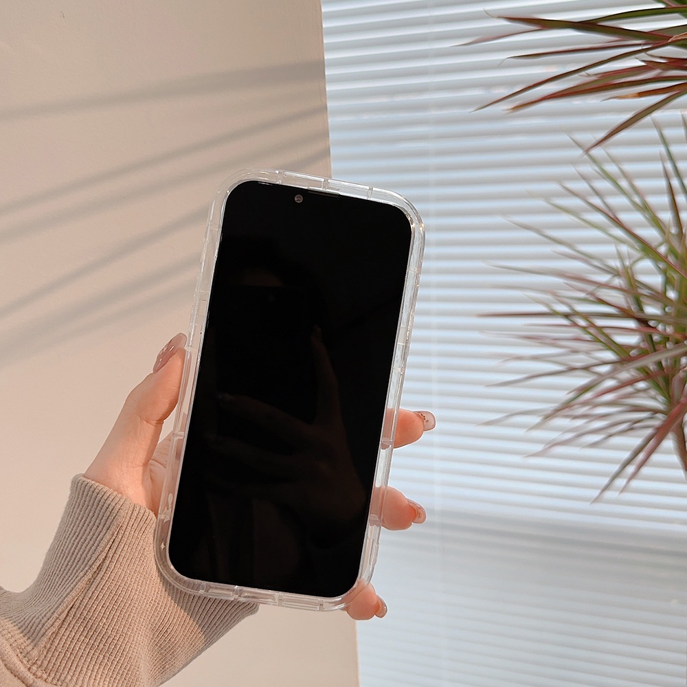 IPHONE Wanita Musim Semi Kelinci Lucu Dan Bunga Transparan Shockproof Phone Case TPU Soft Cover Untuk Iphone11 12 13 14 PLUS PRO MAX