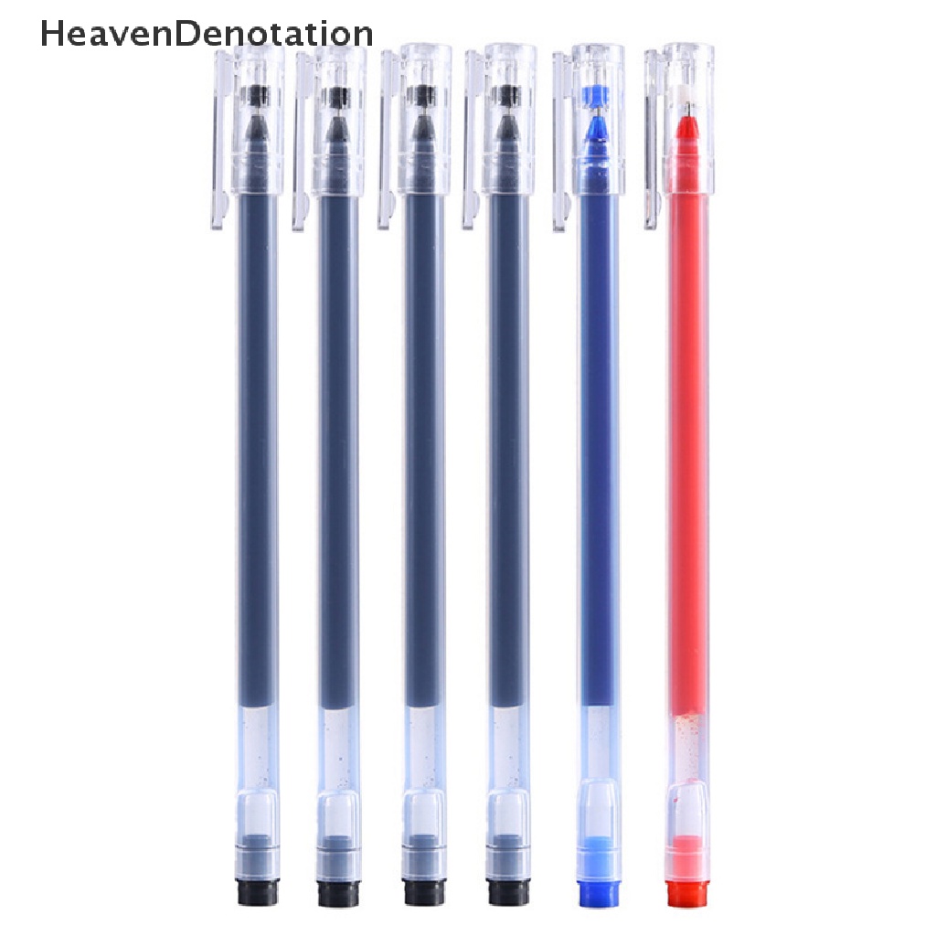 [HeavenDenotation] 10pcs 0.5MM Kapasitas Besar Gel Pen Sig Pen Sekolah Kantor Bisnis Ujian Wrig Siswa Pena Perlengkapan Alat Tulis HDV