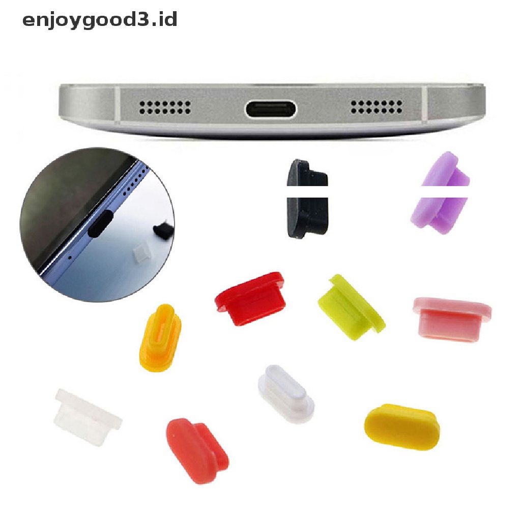 【 Rready Stock 】 10PCS Silicone Type-C Dust Plug USB Charging Port Protector For Smart Phone （ ID ）